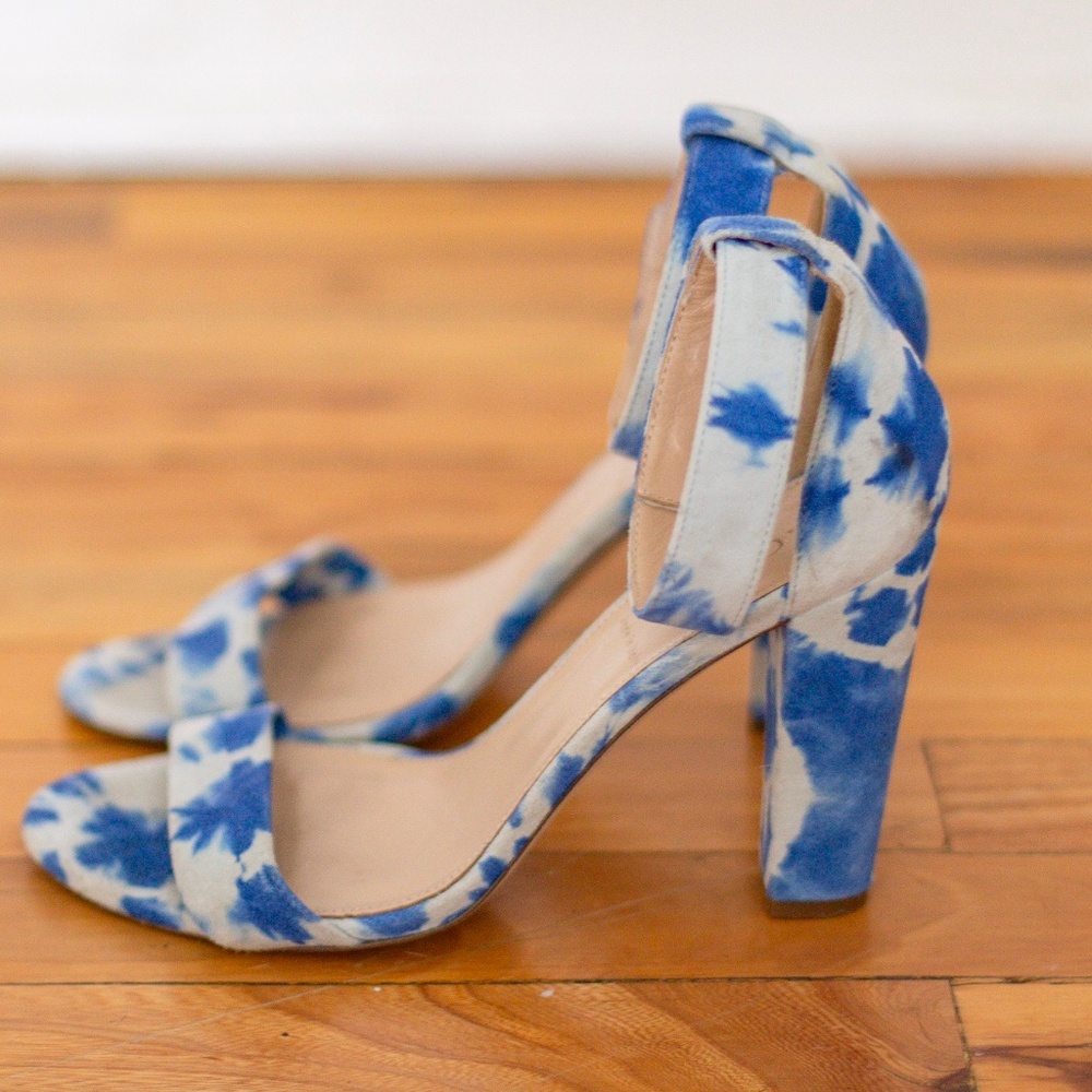 J Crew Lanie Tie-Dye Suede Heels